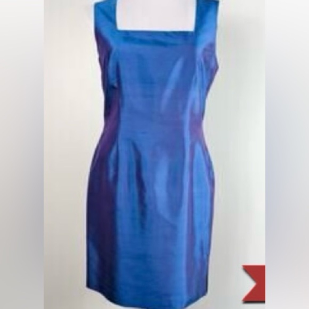 Stunning Spenser Jeremy Blue/Purple Sleeveless 100% Silk Dress